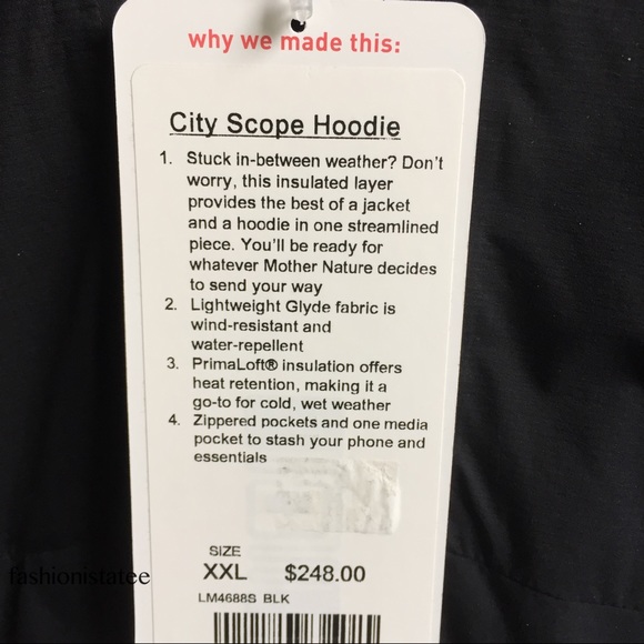 NWT black lululemon City scope hoodie jacket black - Picture 5 of 7